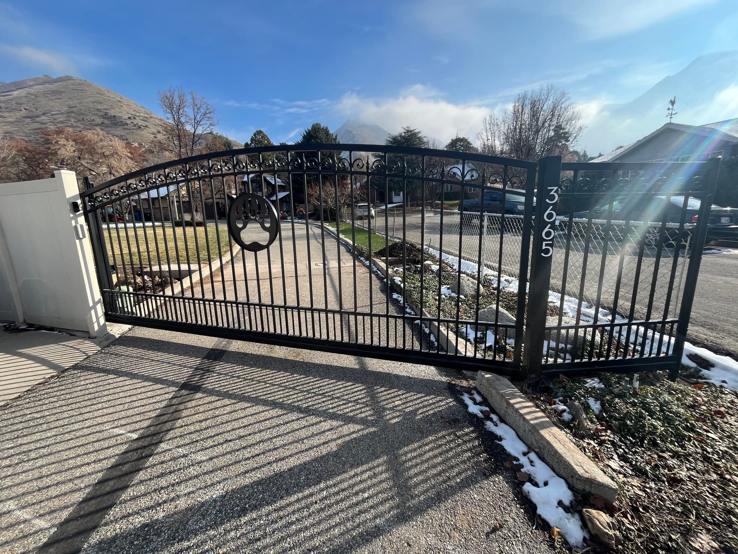 Driveway gate. Gates by Mike's Metals and More.