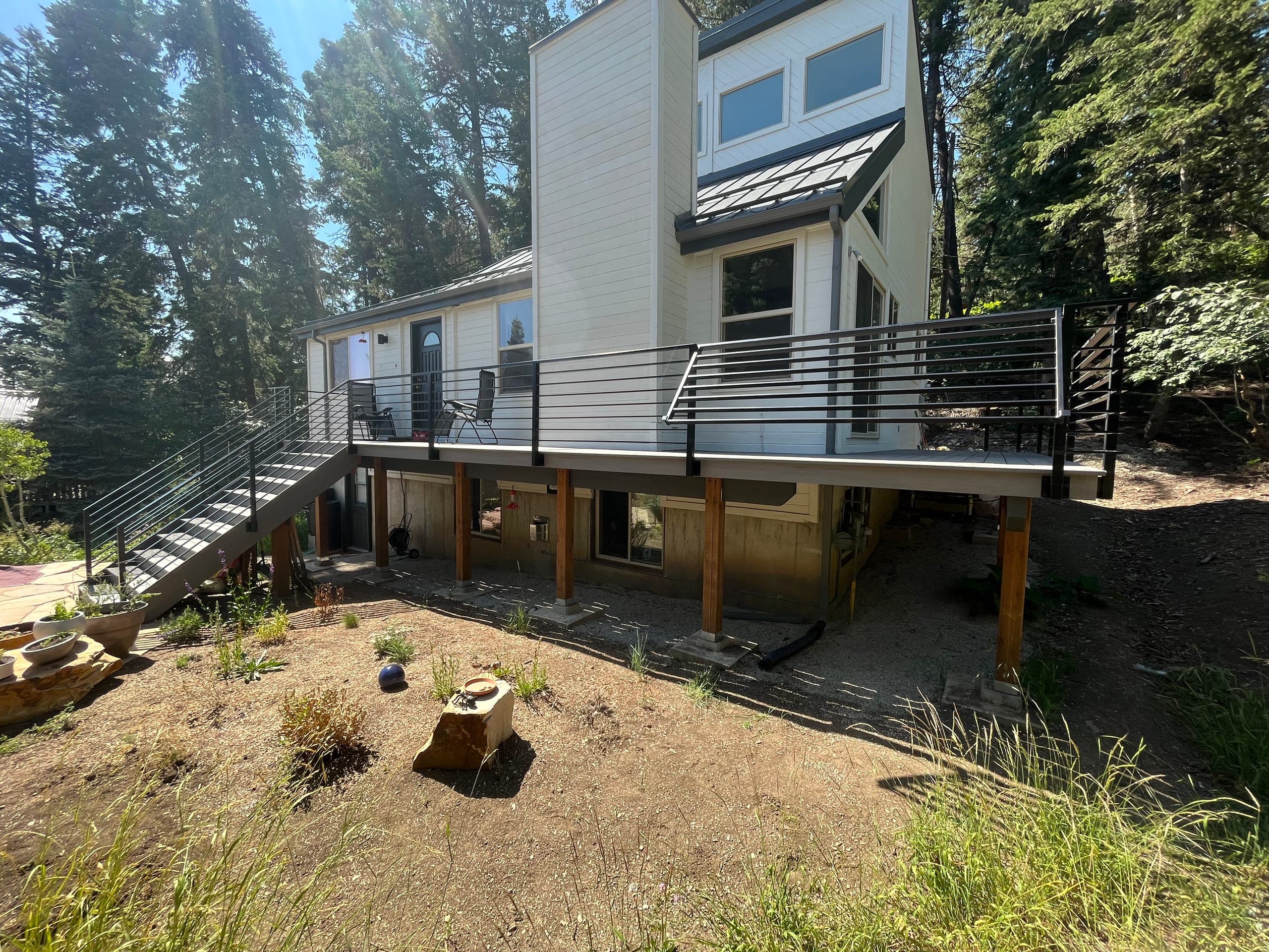 Deck. Railings by Mike's Metals and More.