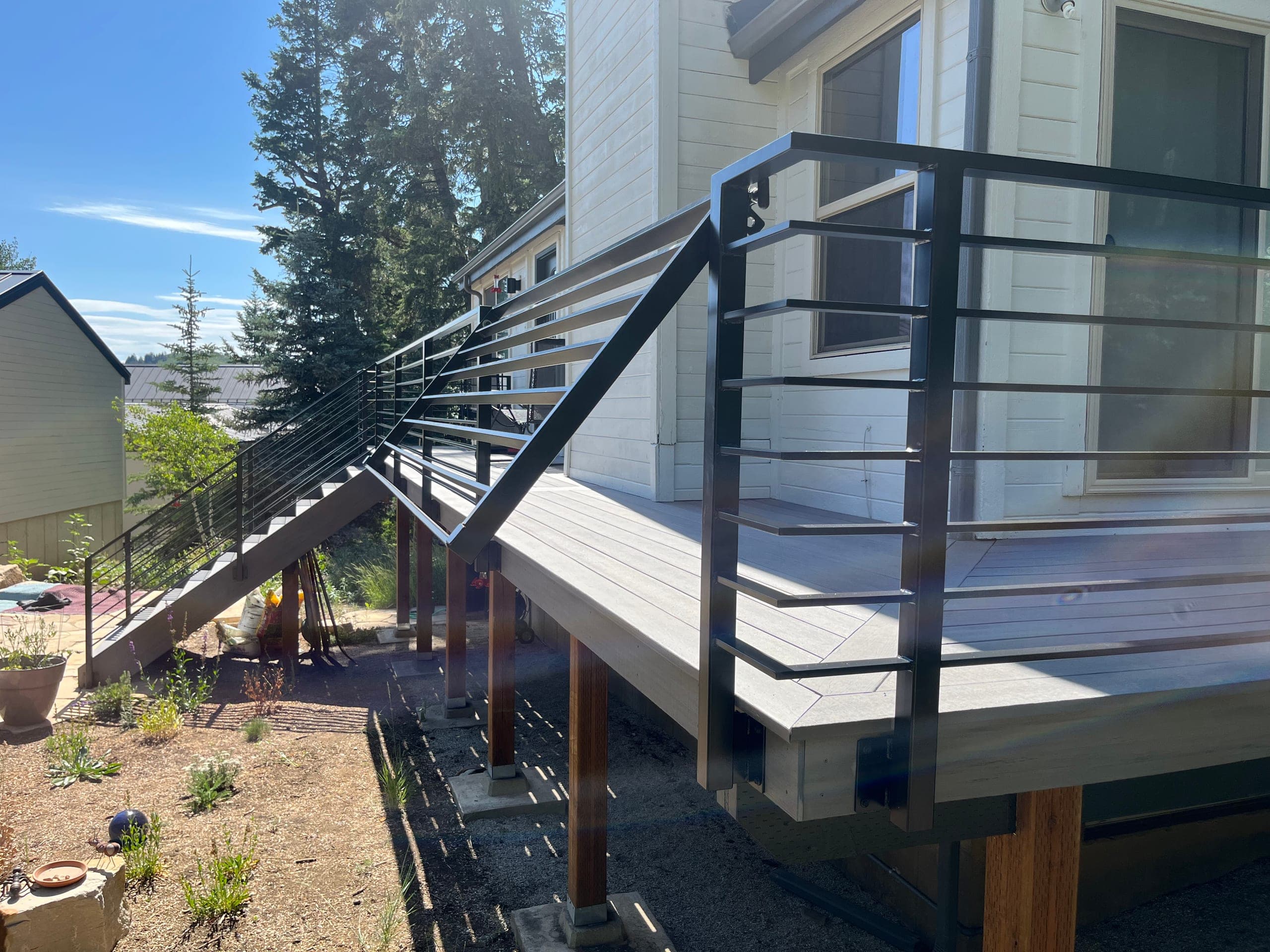 Deck rail. Railings by Mike's Metals and More.